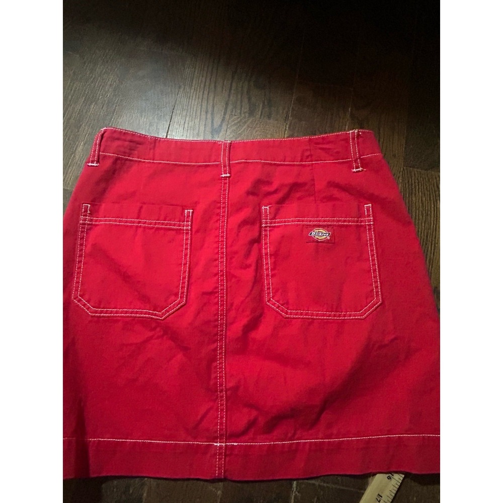 Dickies RED MINI SKIRT WOMENS SIZE 5 GRUNGE‎ Y2K TWEE GOTH PRE OWNED - Picture 5 of 5